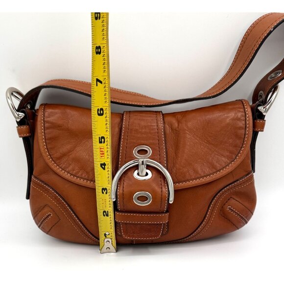 Coach Legacy F10188 British Tan Glove-Tanned Leather Hobo Bag Silver Hardware - Picture 12 of 14